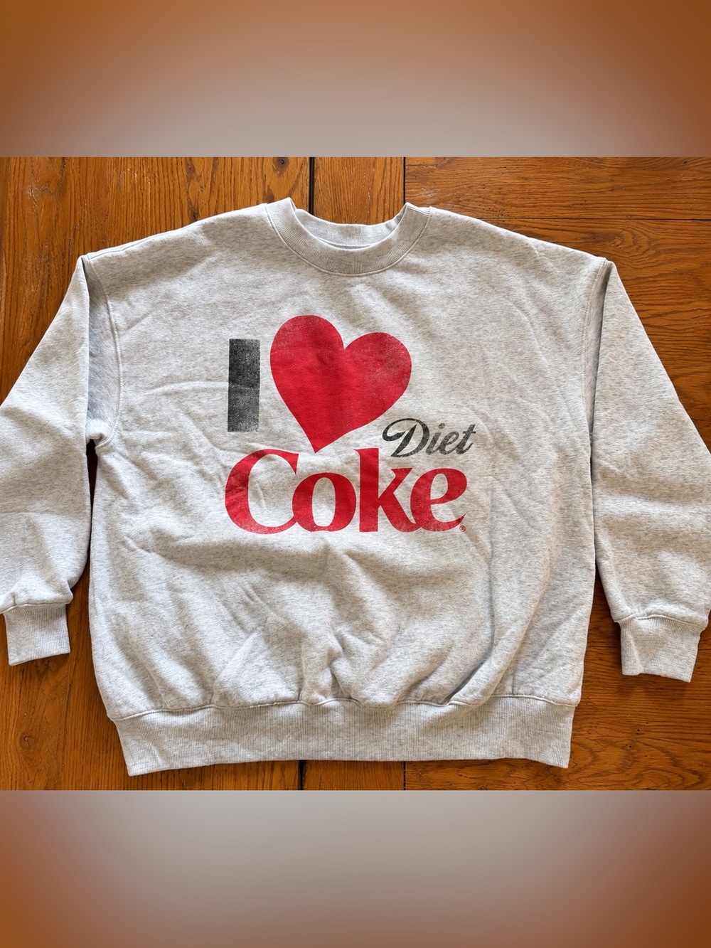 Diet Coke I Love Diet Coke Gray Crewneck Sweatshirt Size S Ripple Junction